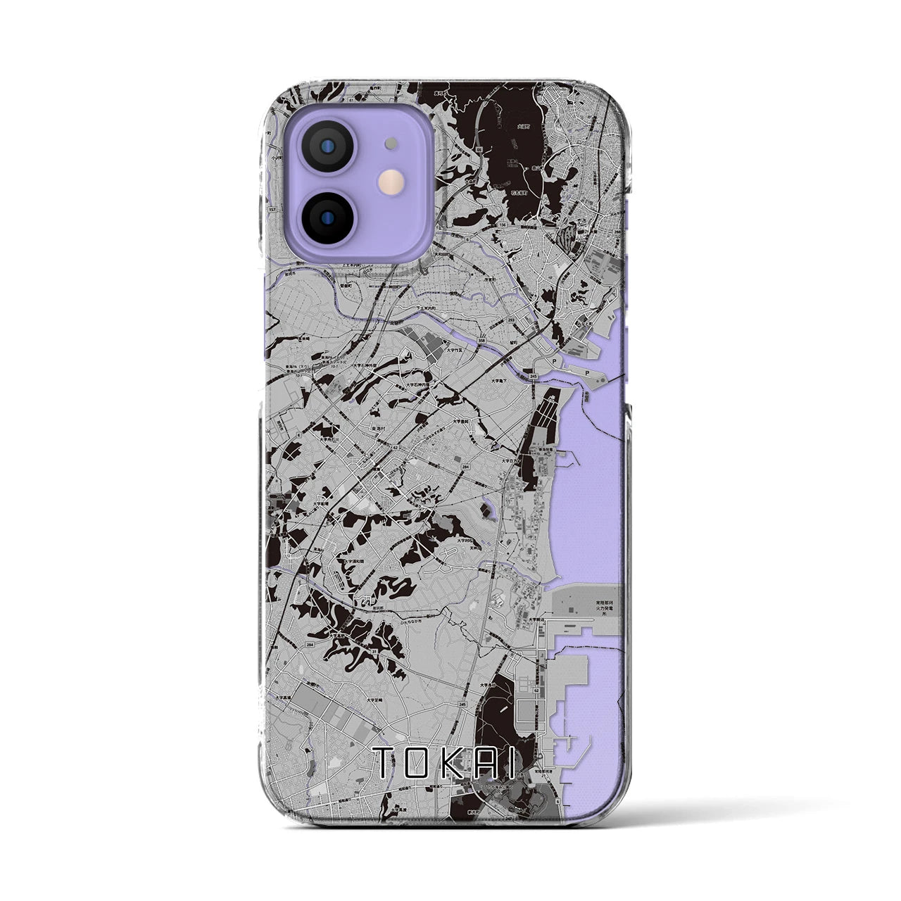 【東海(茨城県)】地図柄iPhoneケース(クリアタイプ)