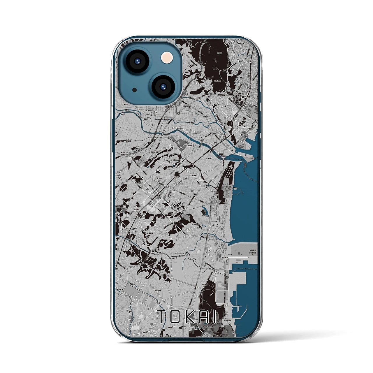 【東海(茨城県)】地図柄iPhoneケース(クリアタイプ)