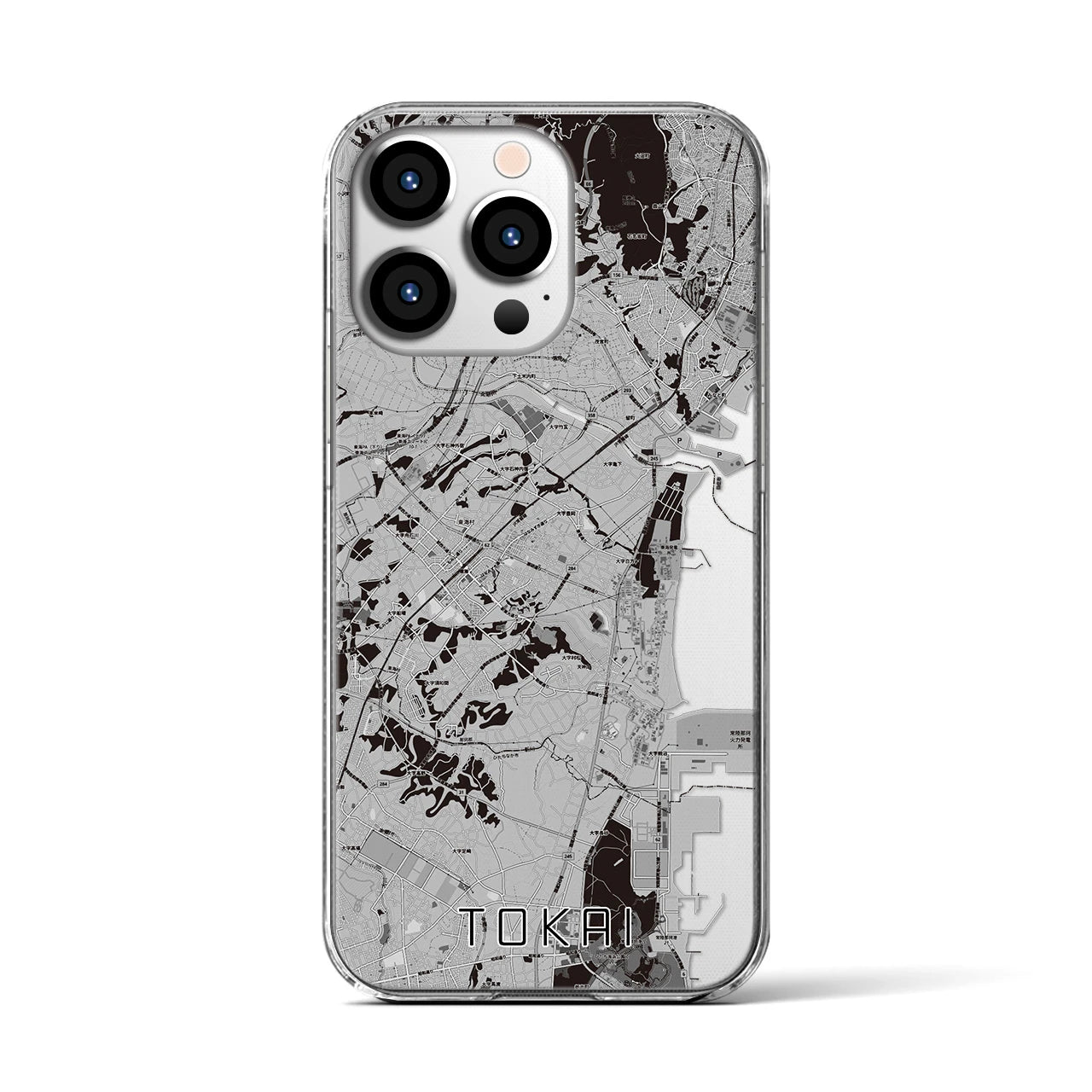 【東海(茨城県)】地図柄iPhoneケース(クリアタイプ)