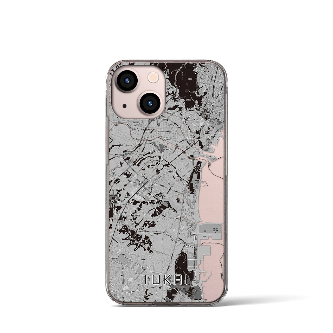 【東海(茨城県)】地図柄iPhoneケース(クリアタイプ)