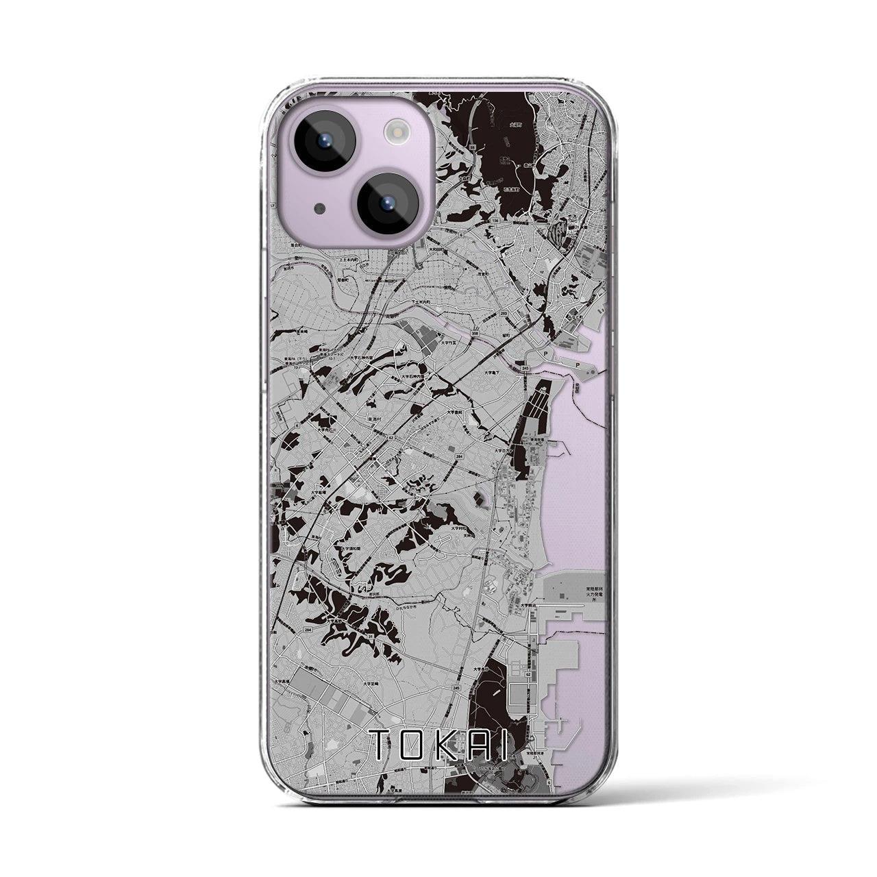 【東海(茨城県)】地図柄iPhoneケース(クリアタイプ)