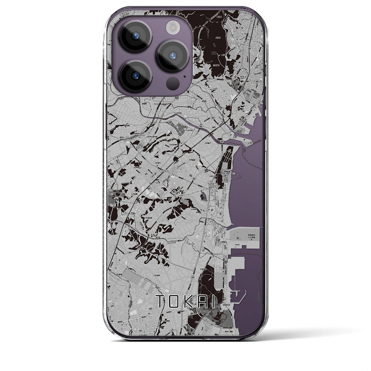 【東海(茨城県)】地図柄iPhoneケース(クリアタイプ)