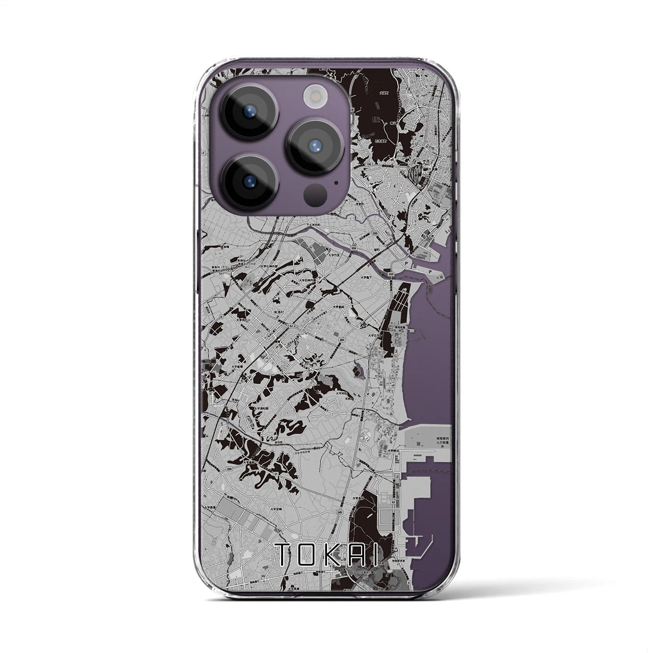 【東海(茨城県)】地図柄iPhoneケース(クリアタイプ)