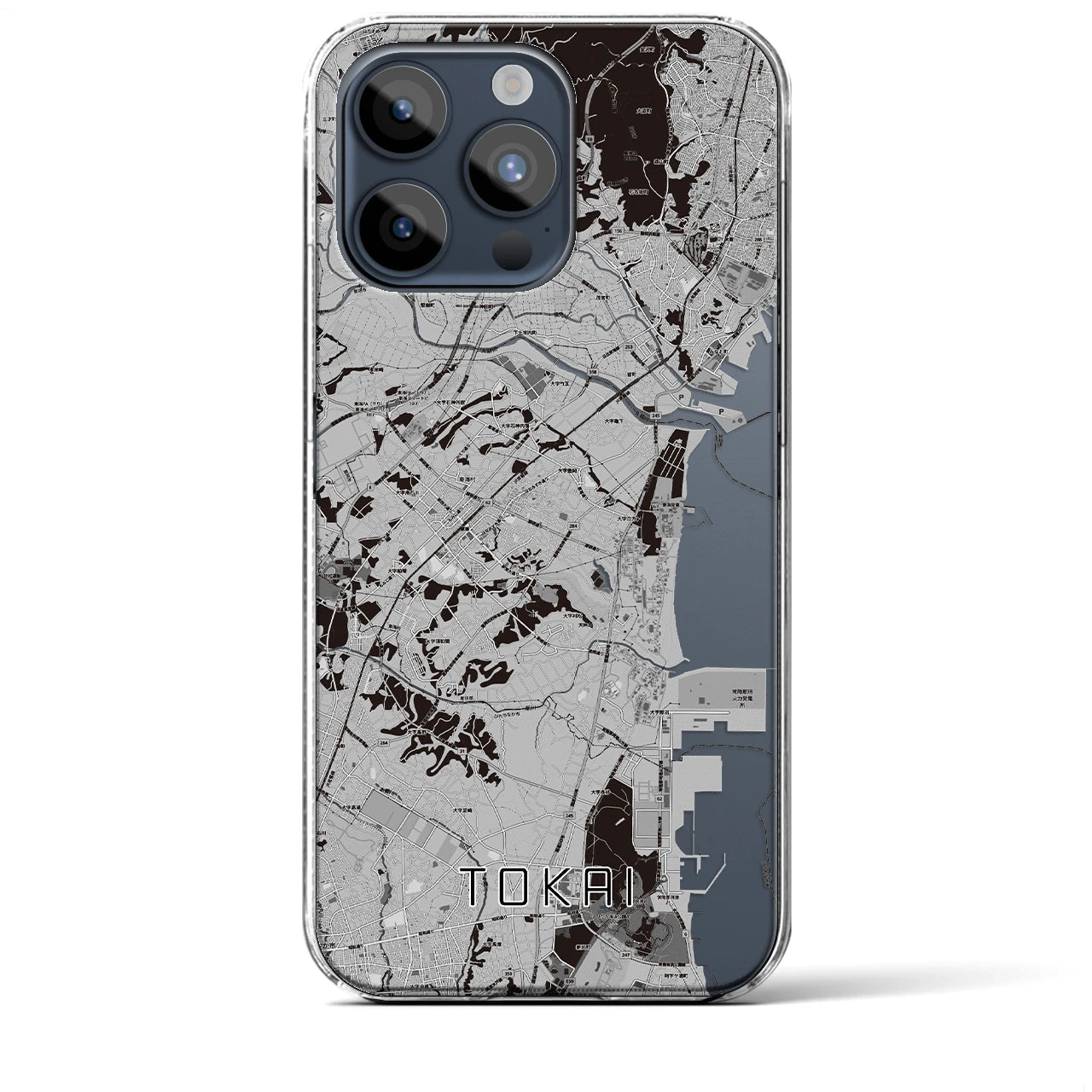 【東海(茨城県)】地図柄iPhoneケース(クリアタイプ)