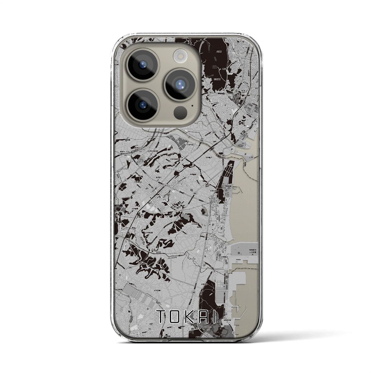 【東海(茨城県)】地図柄iPhoneケース(クリアタイプ)