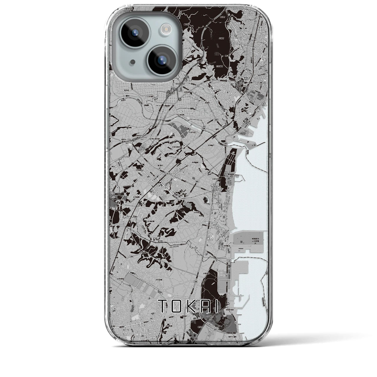 【東海(茨城県)】地図柄iPhoneケース(クリアタイプ)