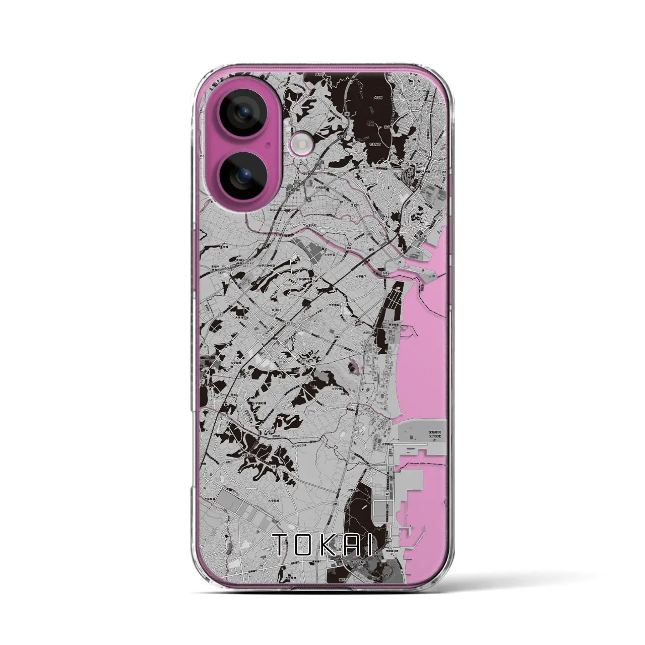 【東海(茨城県)】地図柄iPhoneケース(クリアタイプ)