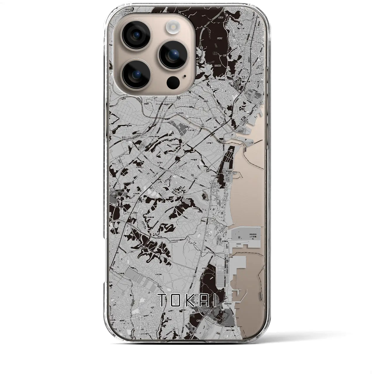 【東海(茨城県)】地図柄iPhoneケース(クリアタイプ)