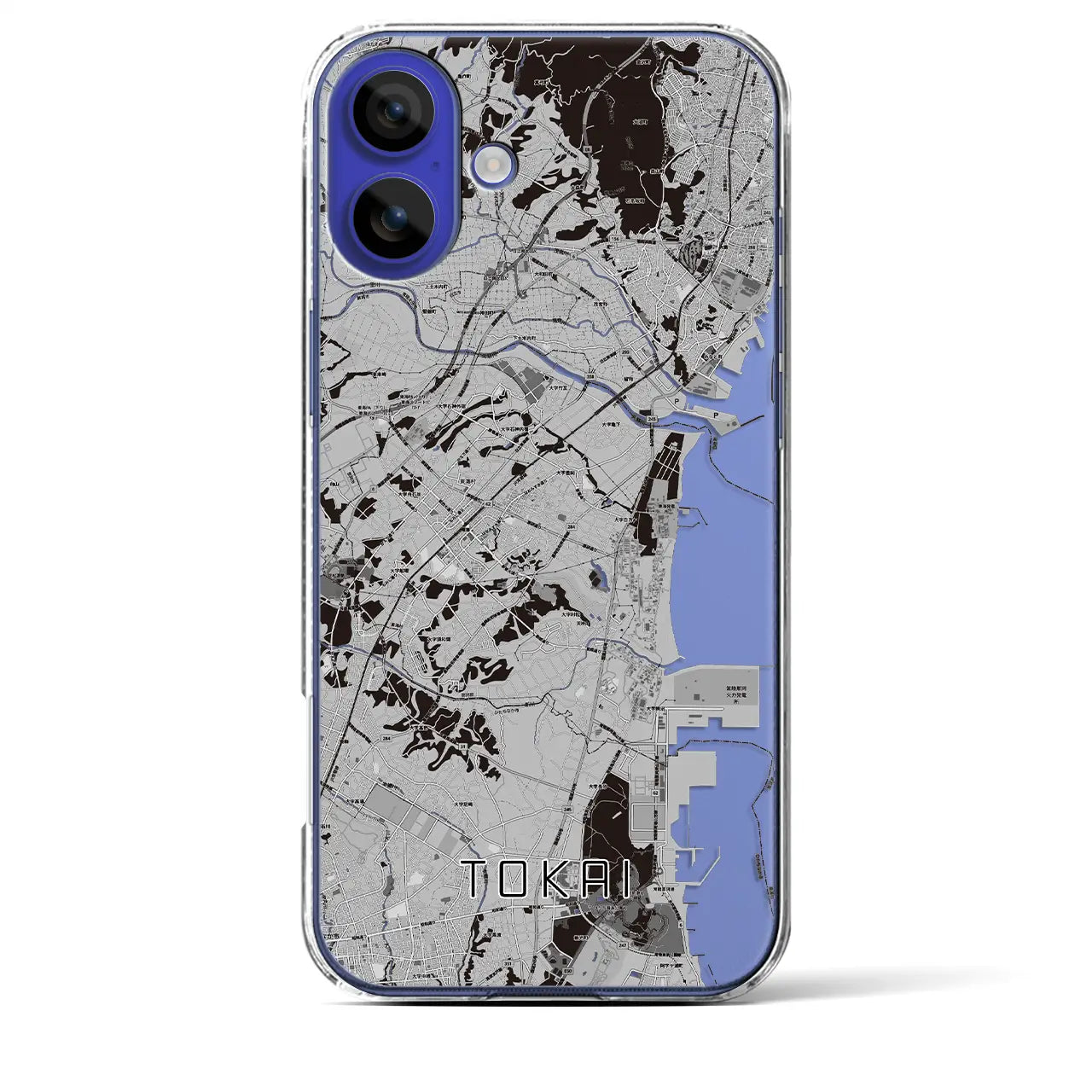 【東海(茨城県)】地図柄iPhoneケース(クリアタイプ)