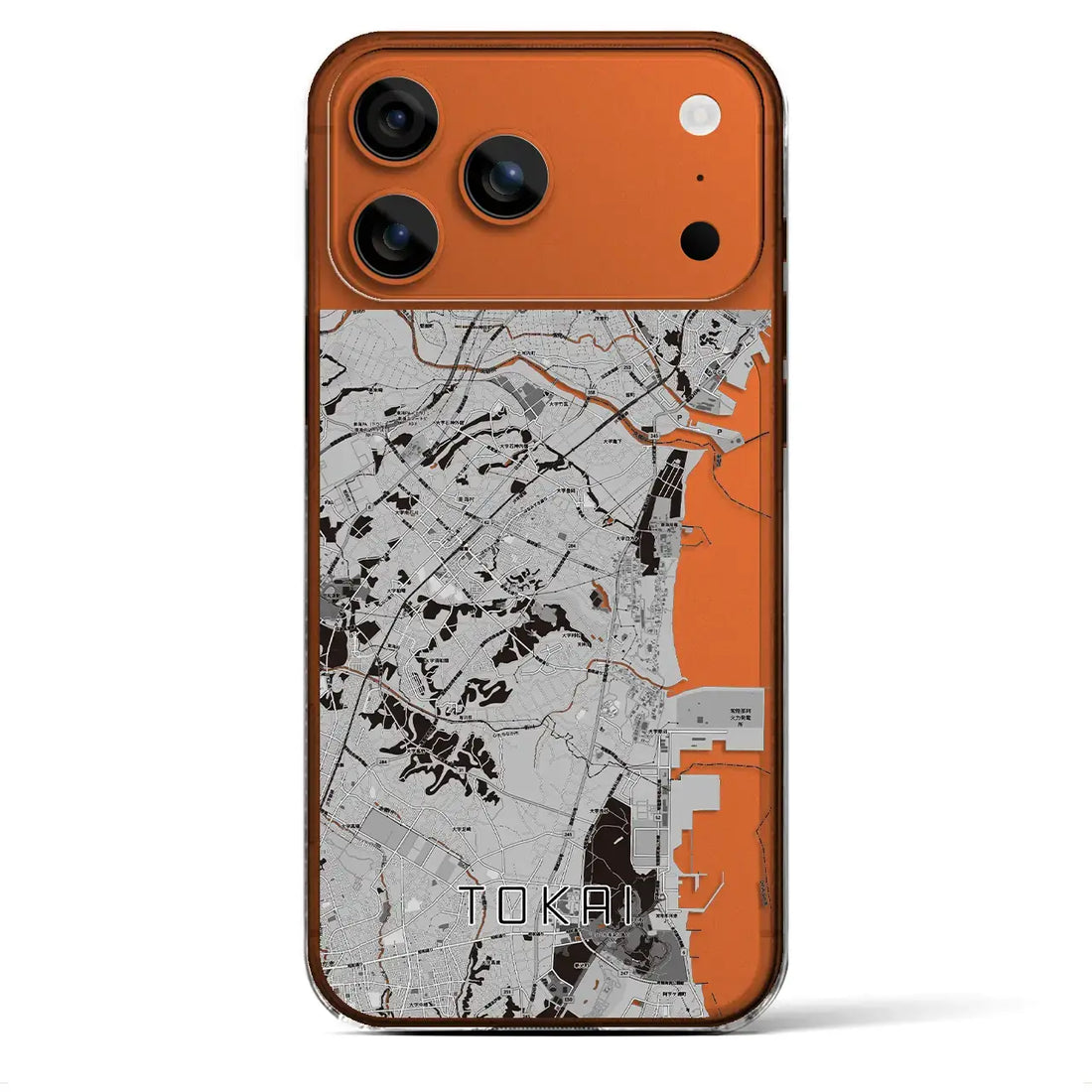 【東海(茨城県)】地図柄iPhoneケース(クリアタイプ)