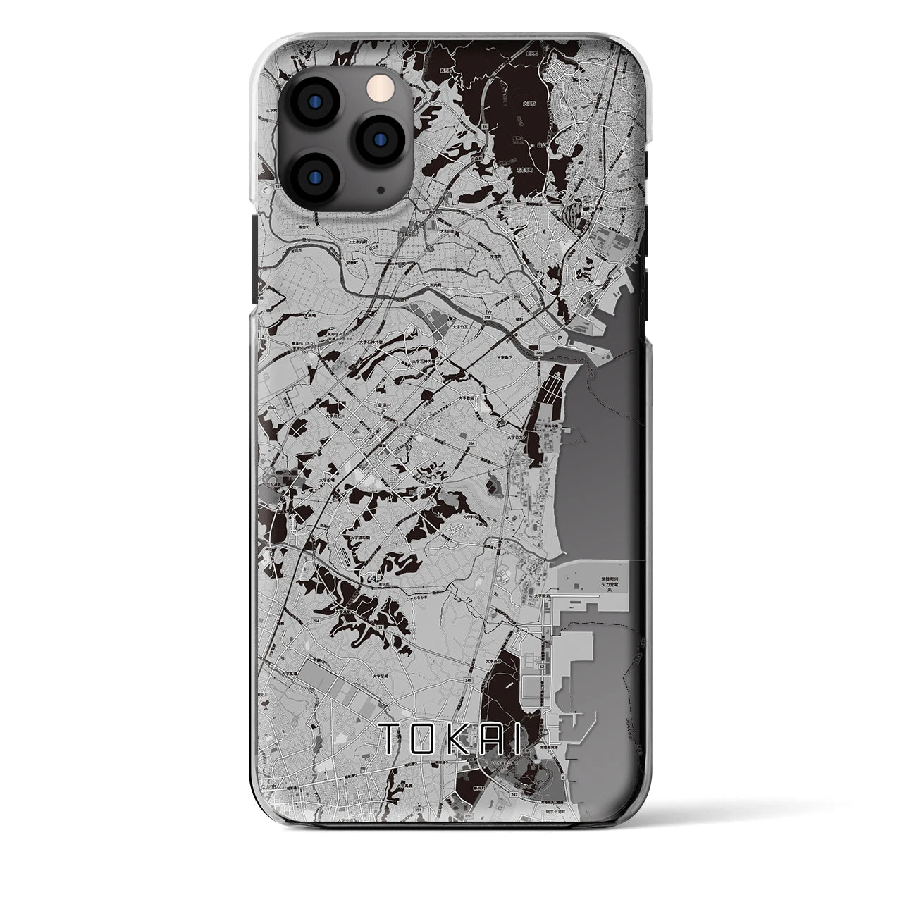 【東海(茨城県)】地図柄iPhoneケース(クリアタイプ)