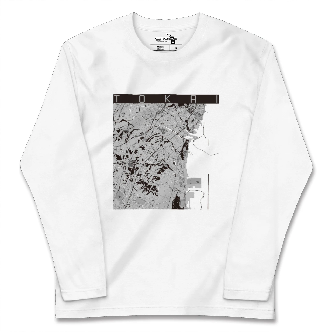 【東海(茨城県)(茨城県)】地図柄ロングスリーブTシャツ