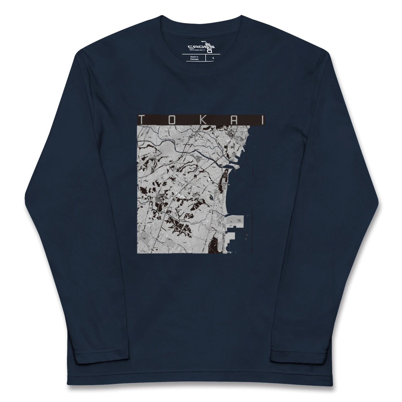 【東海(茨城県)(茨城県)】地図柄ロングスリーブTシャツ