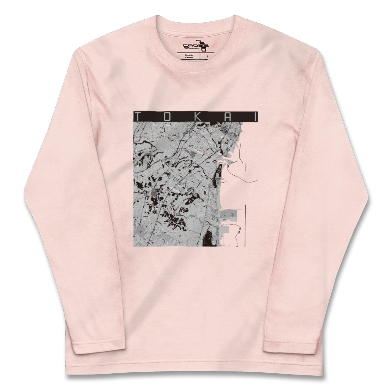 【東海(茨城県)(茨城県)】地図柄ロングスリーブTシャツ