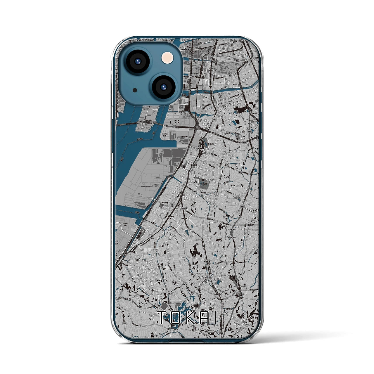 【東海(愛知県)】地図柄iPhoneケース(クリアタイプ)