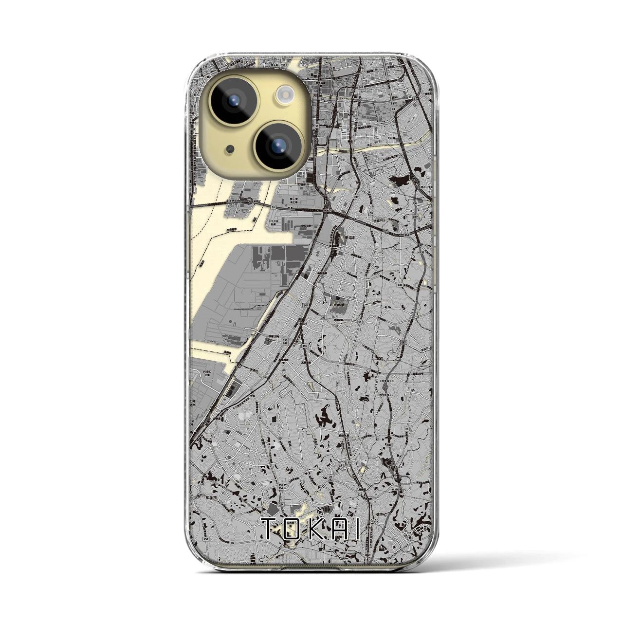 【東海(愛知県)】地図柄iPhoneケース(クリアタイプ)