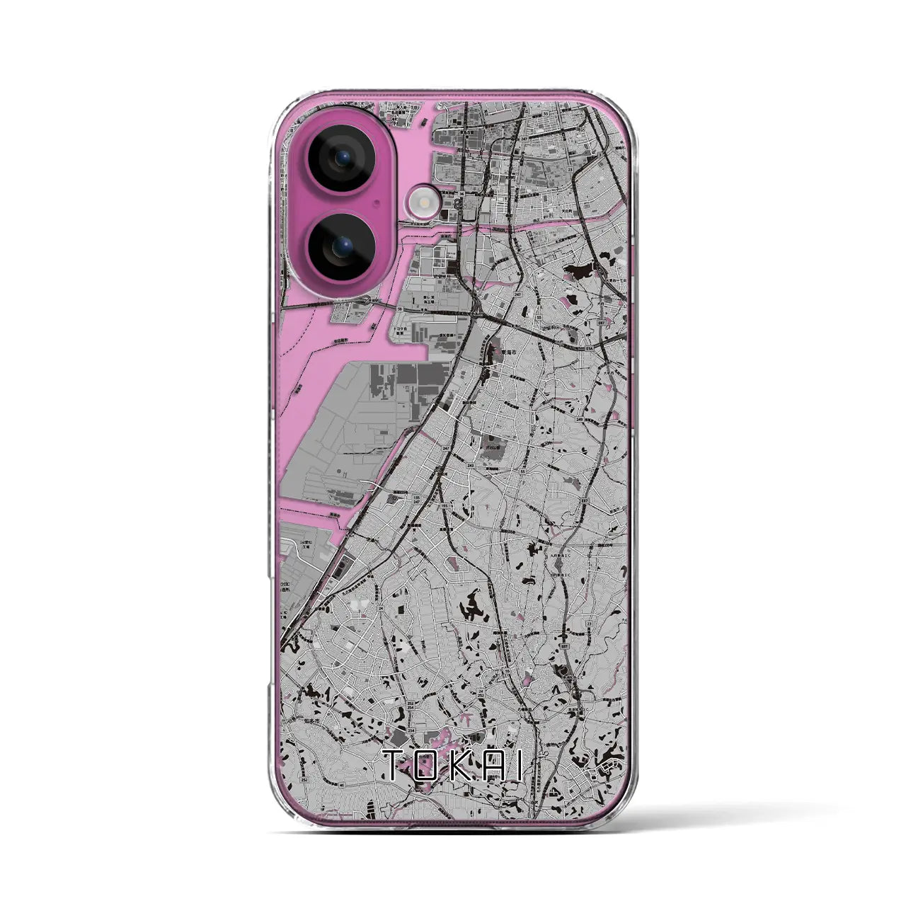 【東海(愛知県)】地図柄iPhoneケース(クリアタイプ)