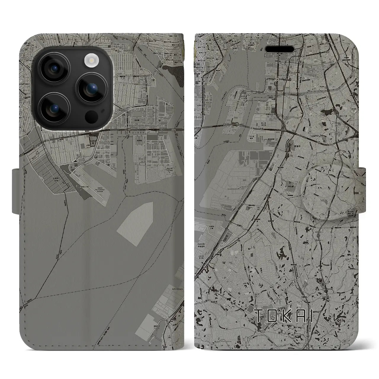 【東海(愛知県)】地図柄iPhoneケース(手帳タイプ)