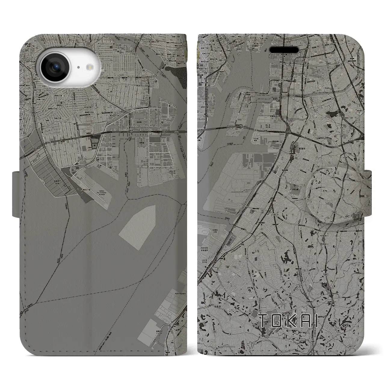 【東海(愛知県)】地図柄iPhoneケース(手帳タイプ)