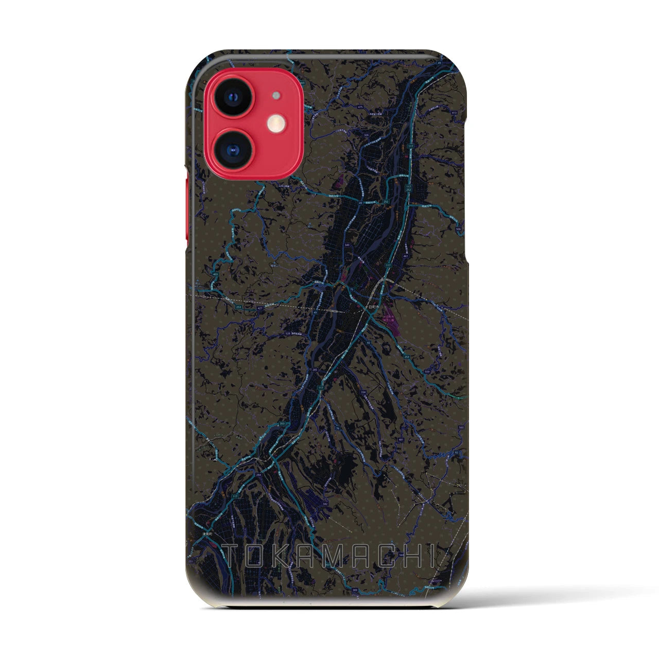 【十日町(新潟県)】地図柄iPhoneケース(バックカバータイプ)