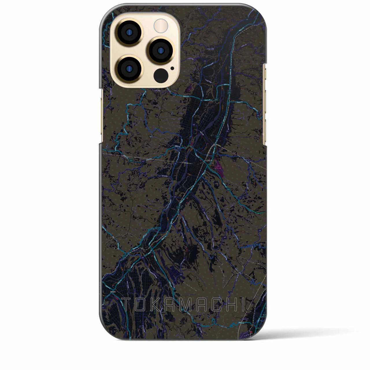 【十日町(新潟県)】地図柄iPhoneケース(バックカバータイプ)