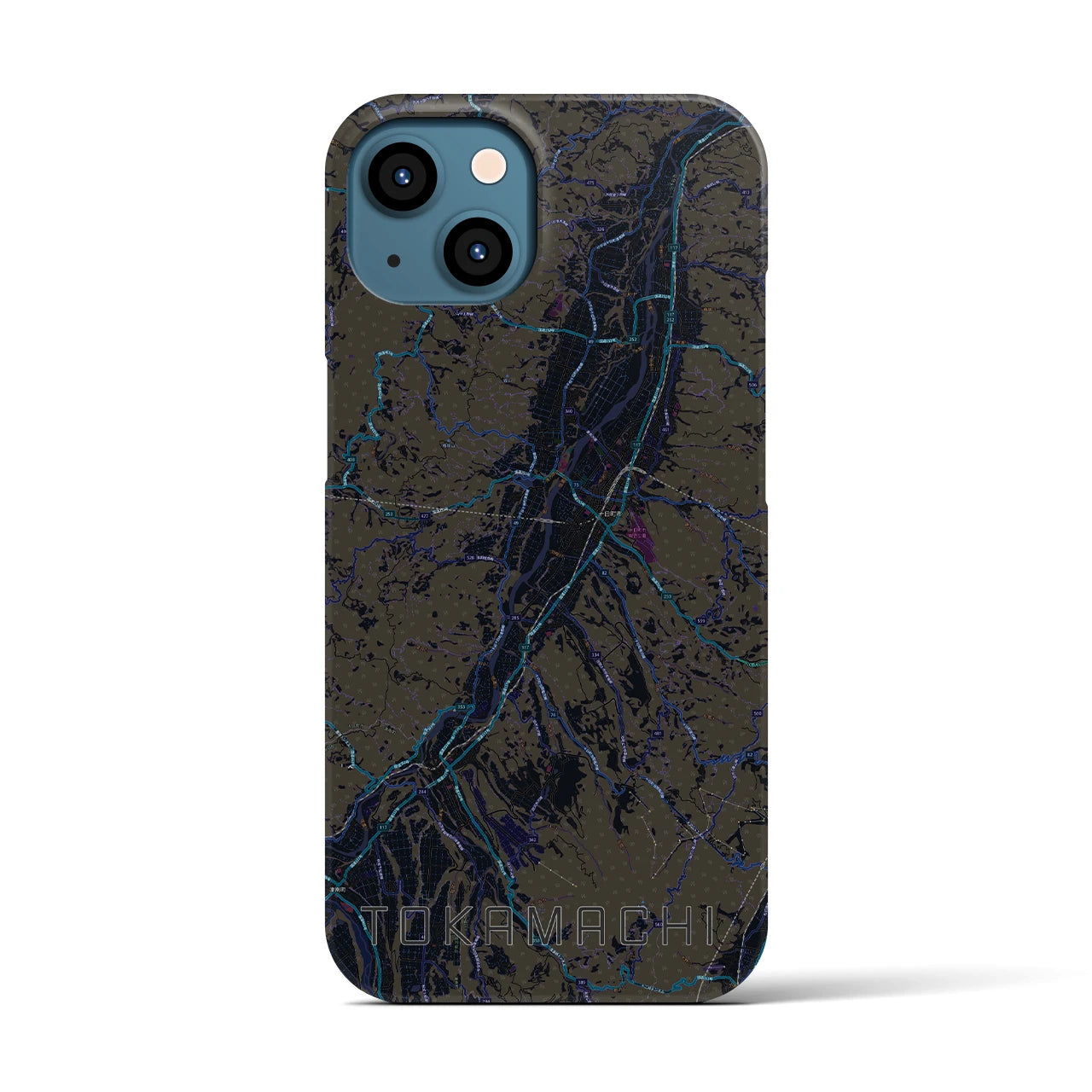 【十日町(新潟県)】地図柄iPhoneケース(バックカバータイプ)