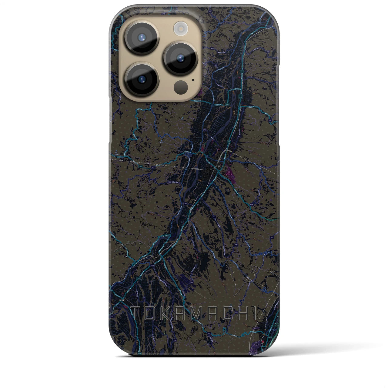 【十日町(新潟県)】地図柄iPhoneケース(バックカバータイプ)