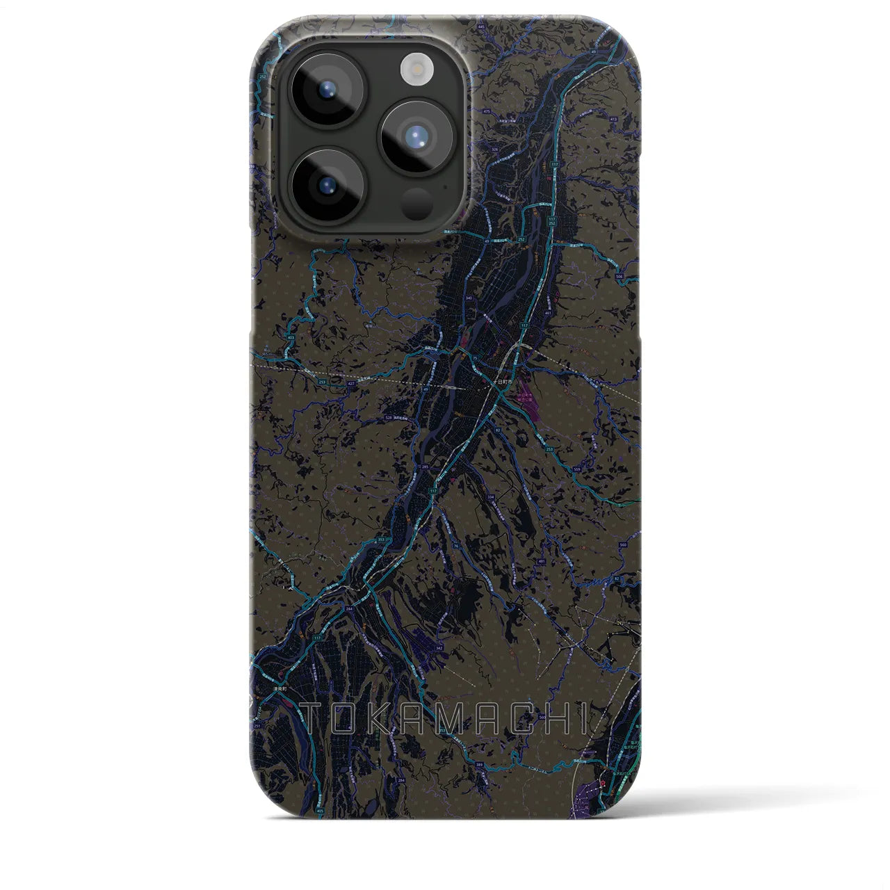 【十日町(新潟県)】地図柄iPhoneケース(バックカバータイプ)