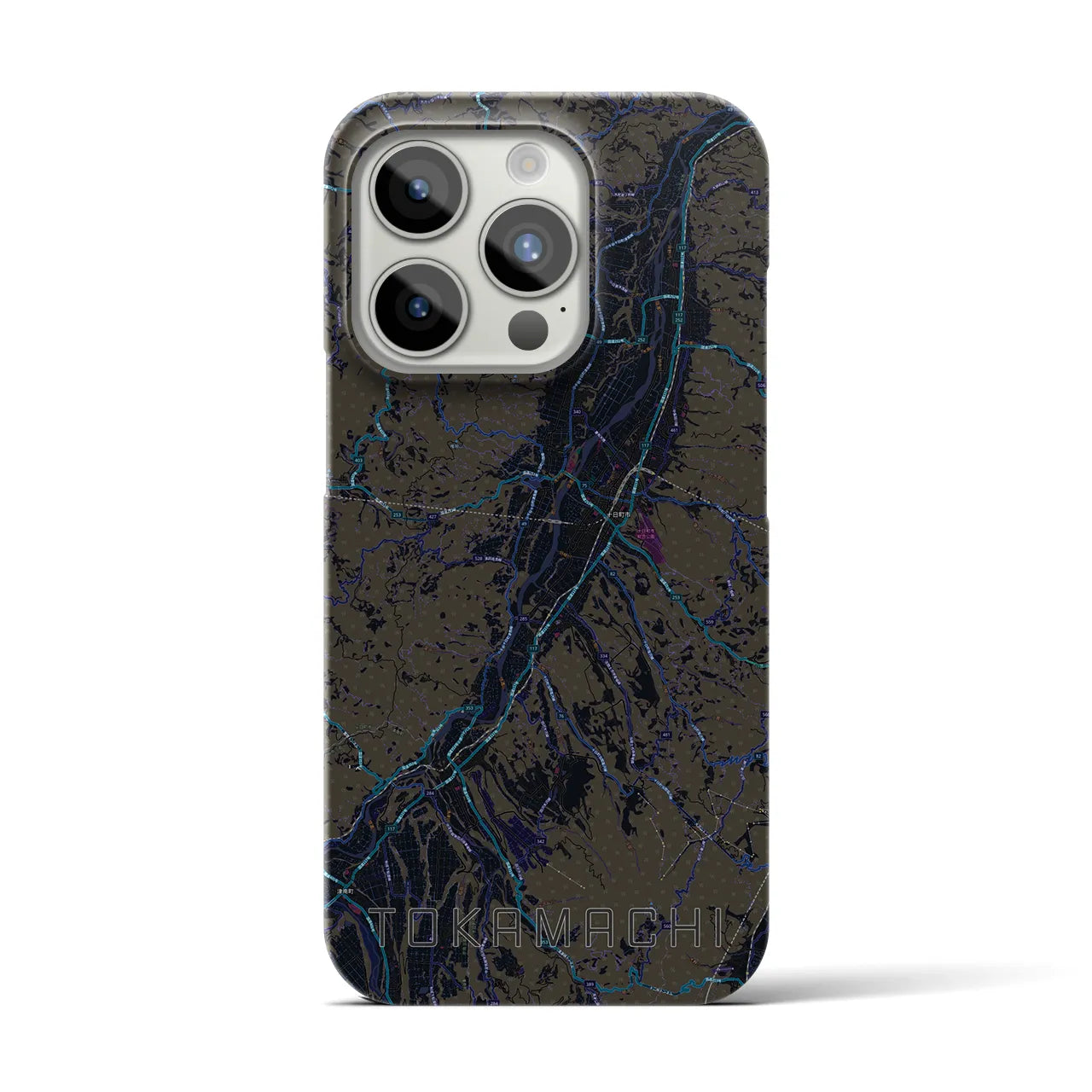 【十日町(新潟県)】地図柄iPhoneケース(バックカバータイプ)