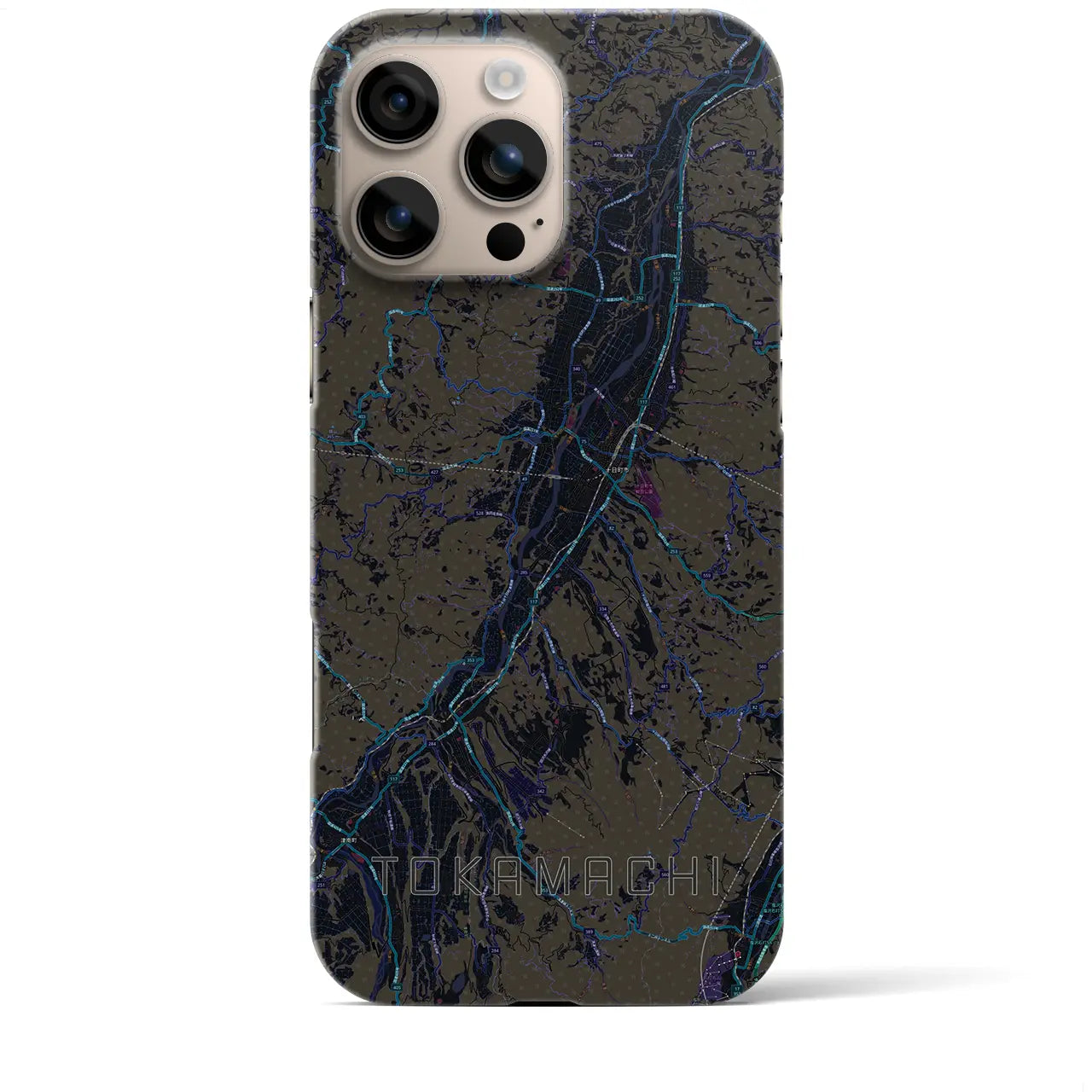 【十日町(新潟県)】地図柄iPhoneケース(バックカバータイプ)