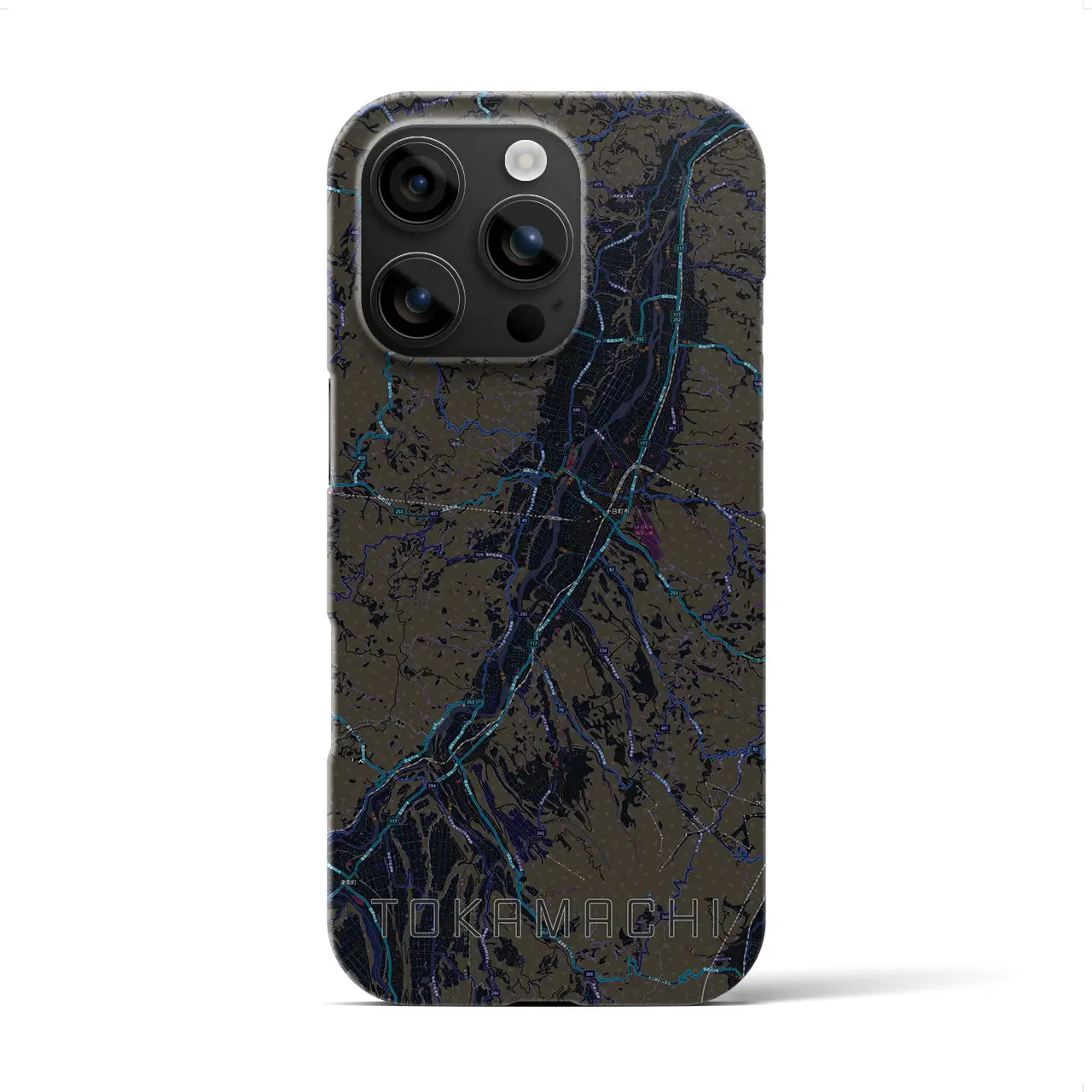 【十日町(新潟県)】地図柄iPhoneケース(バックカバータイプ)