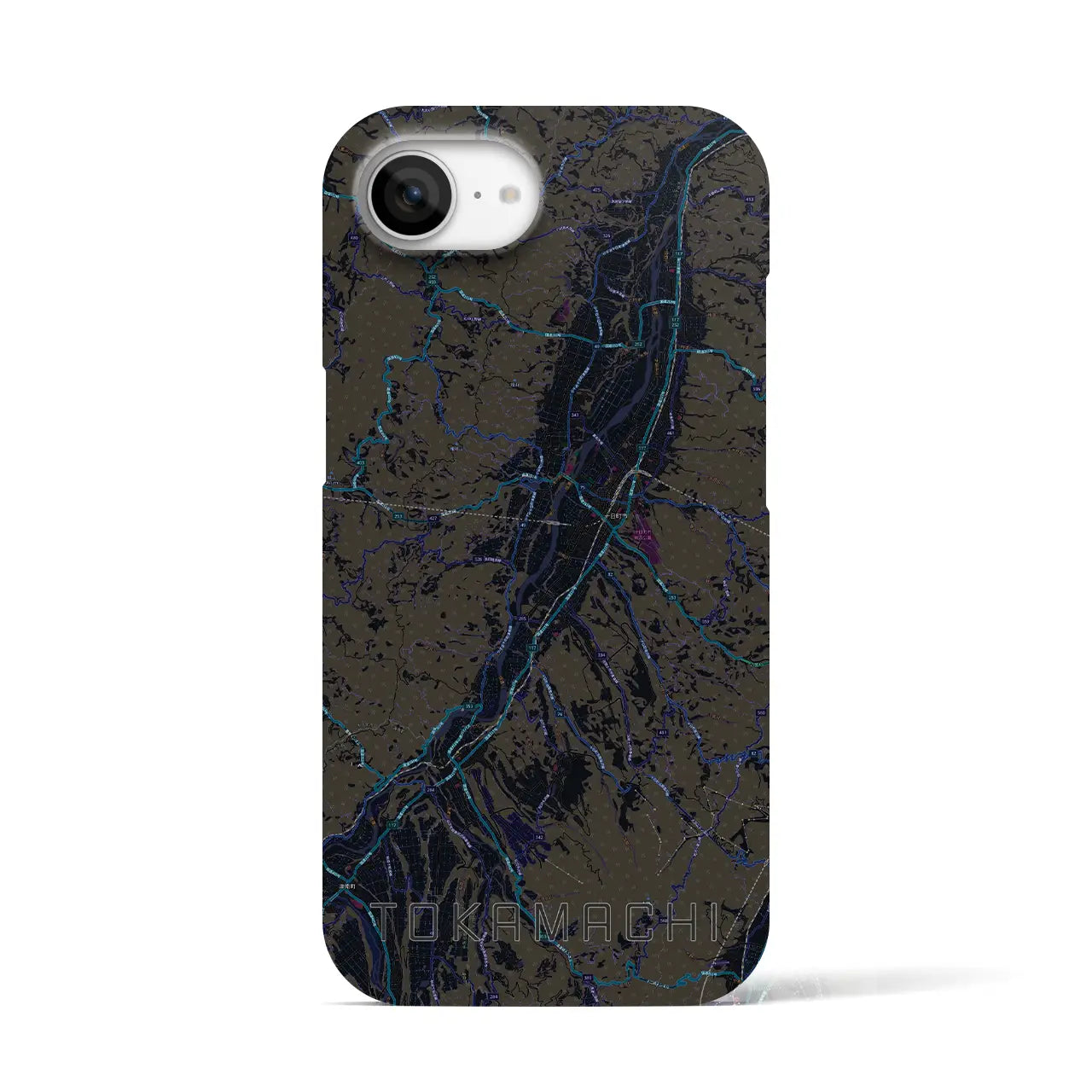 【十日町(新潟県)】地図柄iPhoneケース(バックカバータイプ)