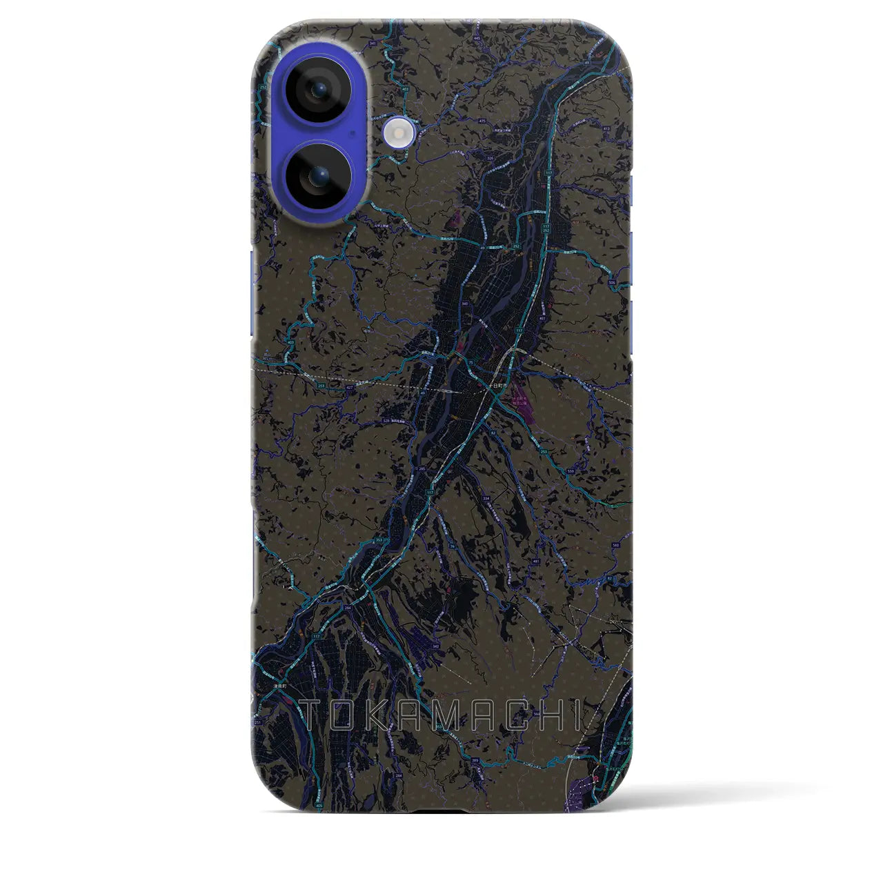 【十日町(新潟県)】地図柄iPhoneケース(バックカバータイプ)