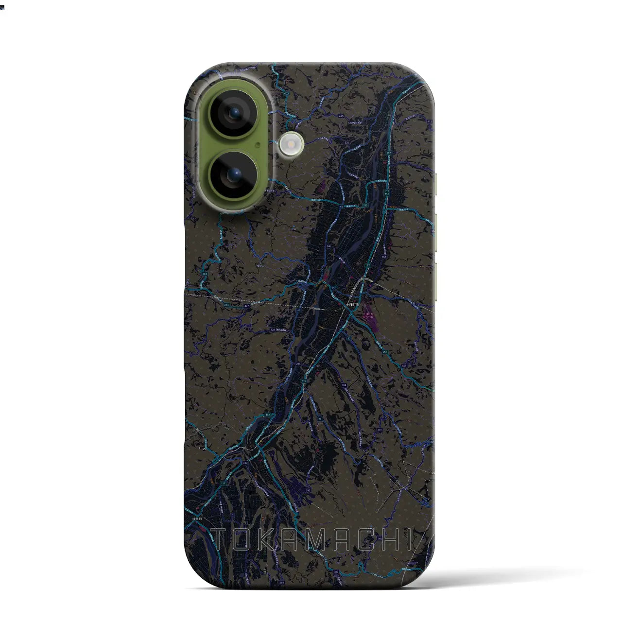 【十日町(新潟県)】地図柄iPhoneケース(バックカバータイプ)