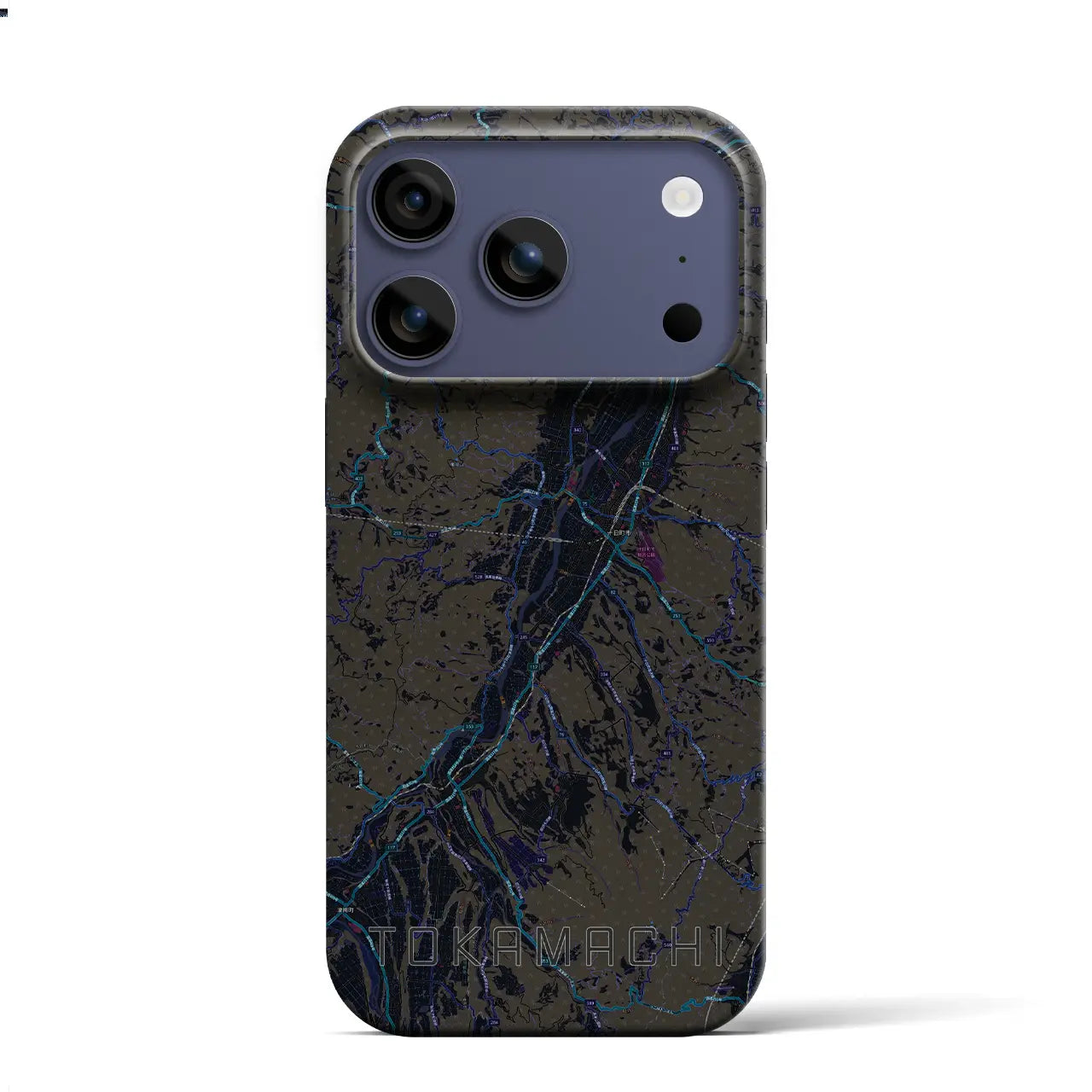 【十日町(新潟県)】地図柄iPhoneケース(バックカバータイプ)