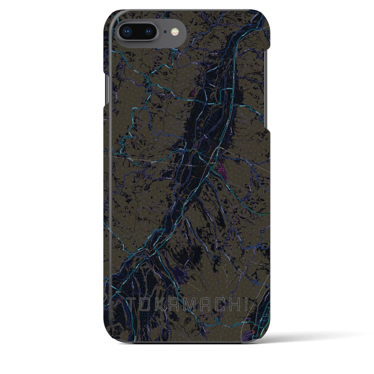 【十日町(新潟県)】地図柄iPhoneケース(バックカバータイプ)
