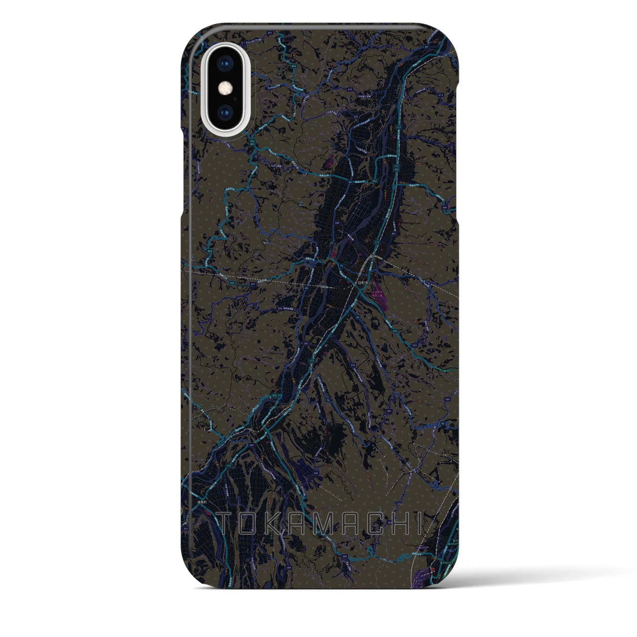 【十日町(新潟県)】地図柄iPhoneケース(バックカバータイプ)
