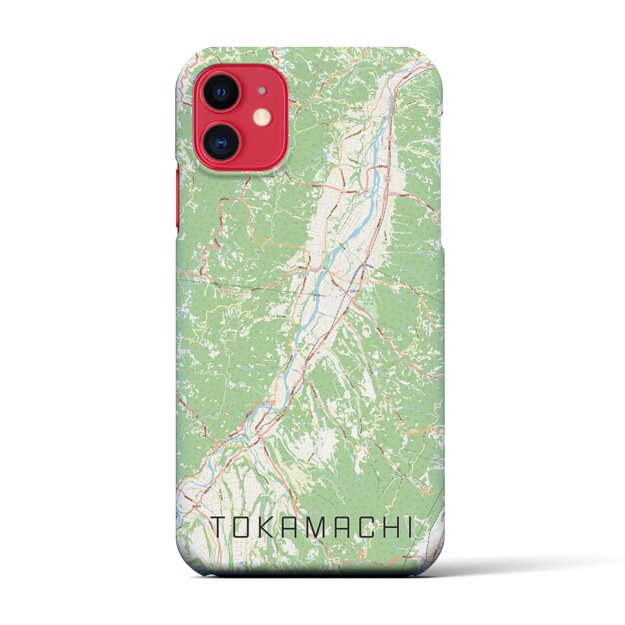 【十日町(新潟県)】地図柄iPhoneケース(バックカバータイプ)