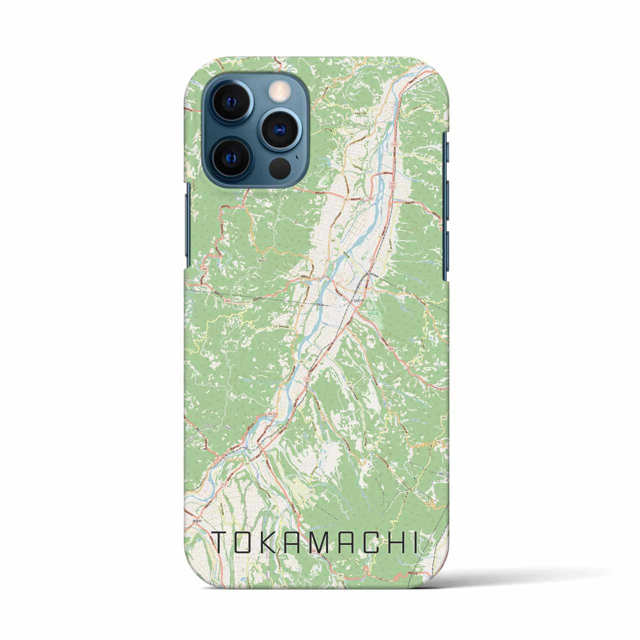【十日町(新潟県)】地図柄iPhoneケース(バックカバータイプ)