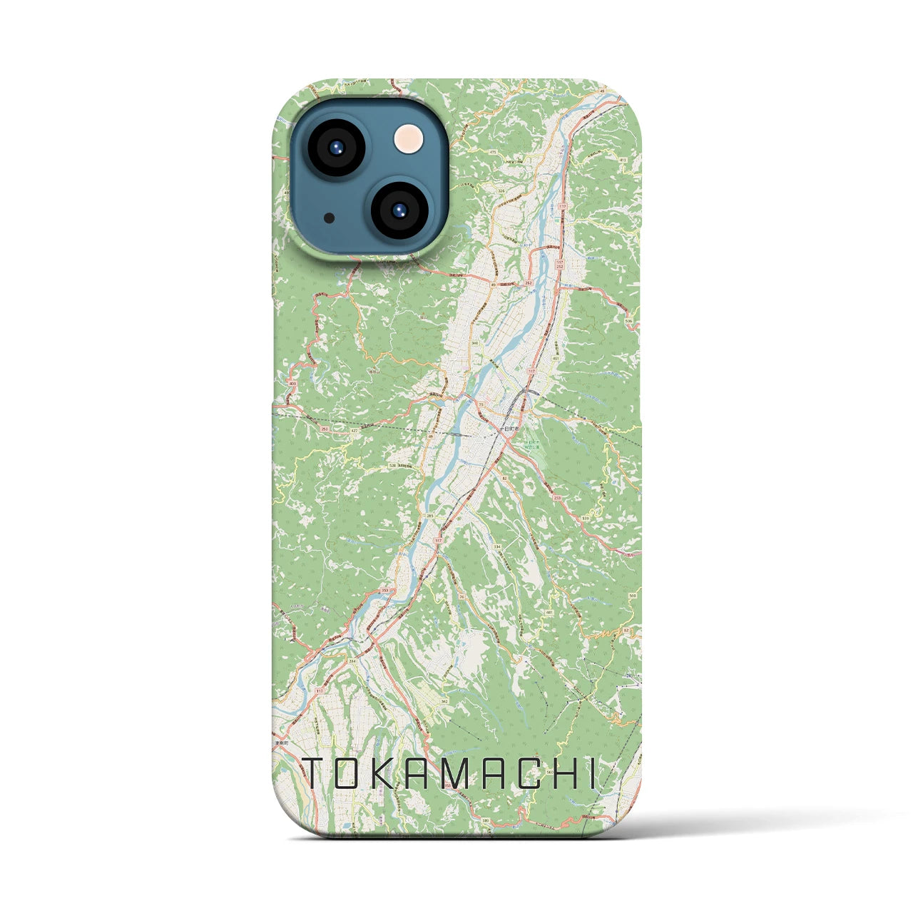 【十日町(新潟県)】地図柄iPhoneケース(バックカバータイプ)