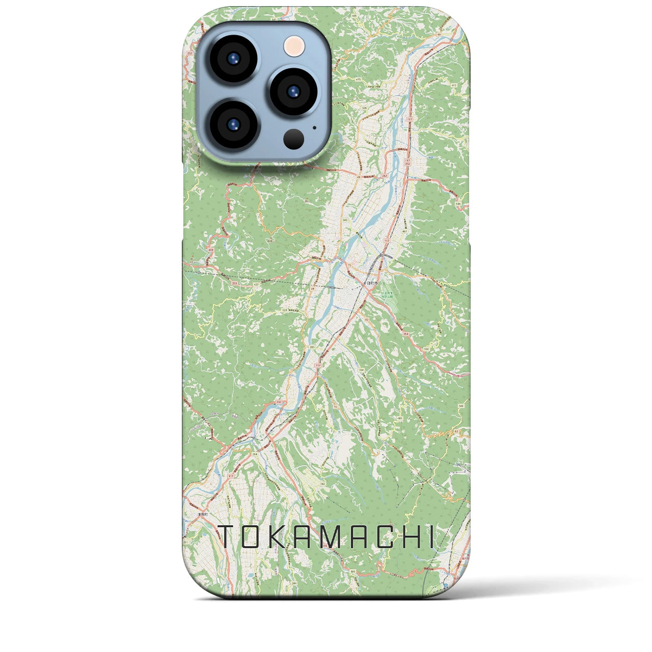 【十日町(新潟県)】地図柄iPhoneケース(バックカバータイプ)