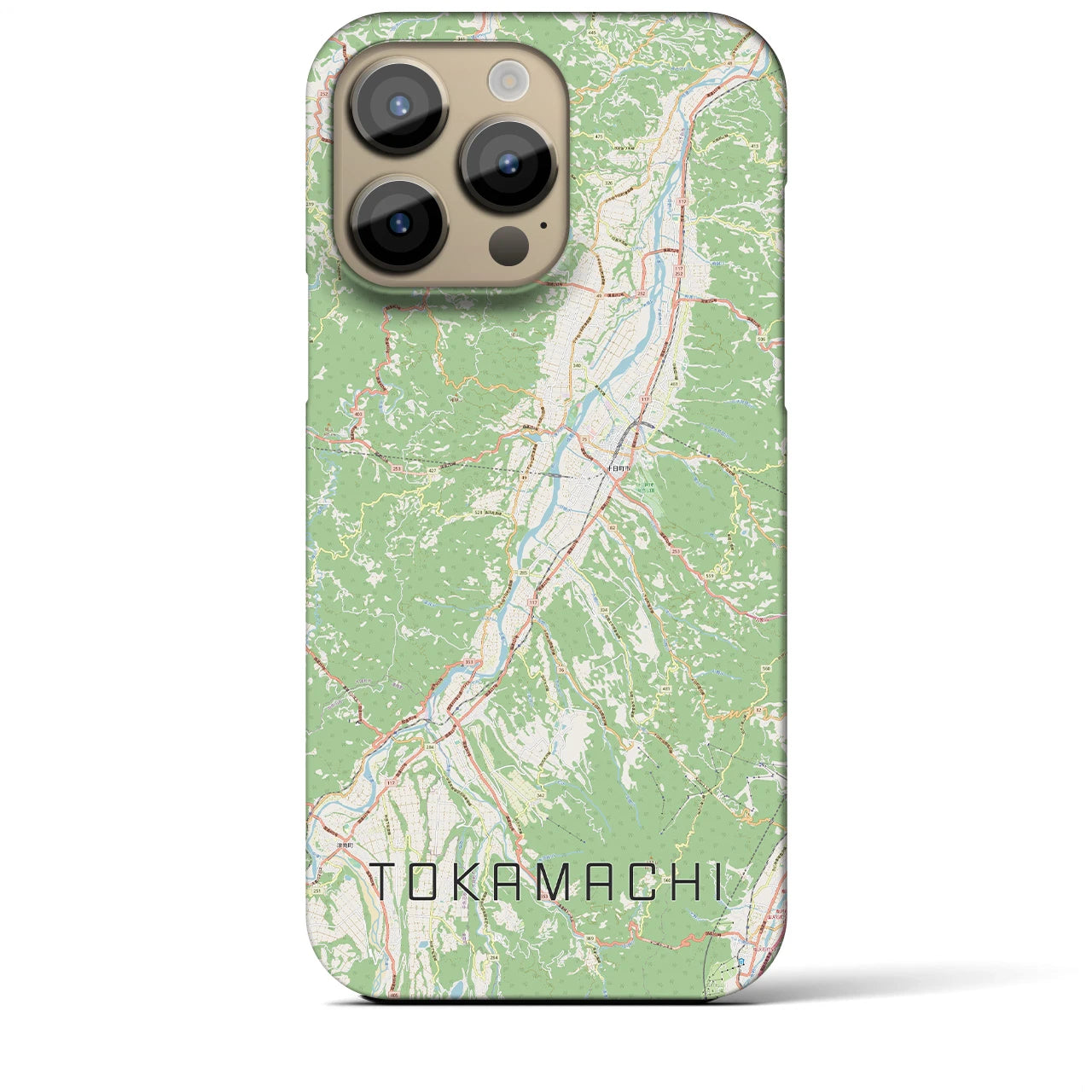 【十日町(新潟県)】地図柄iPhoneケース(バックカバータイプ)