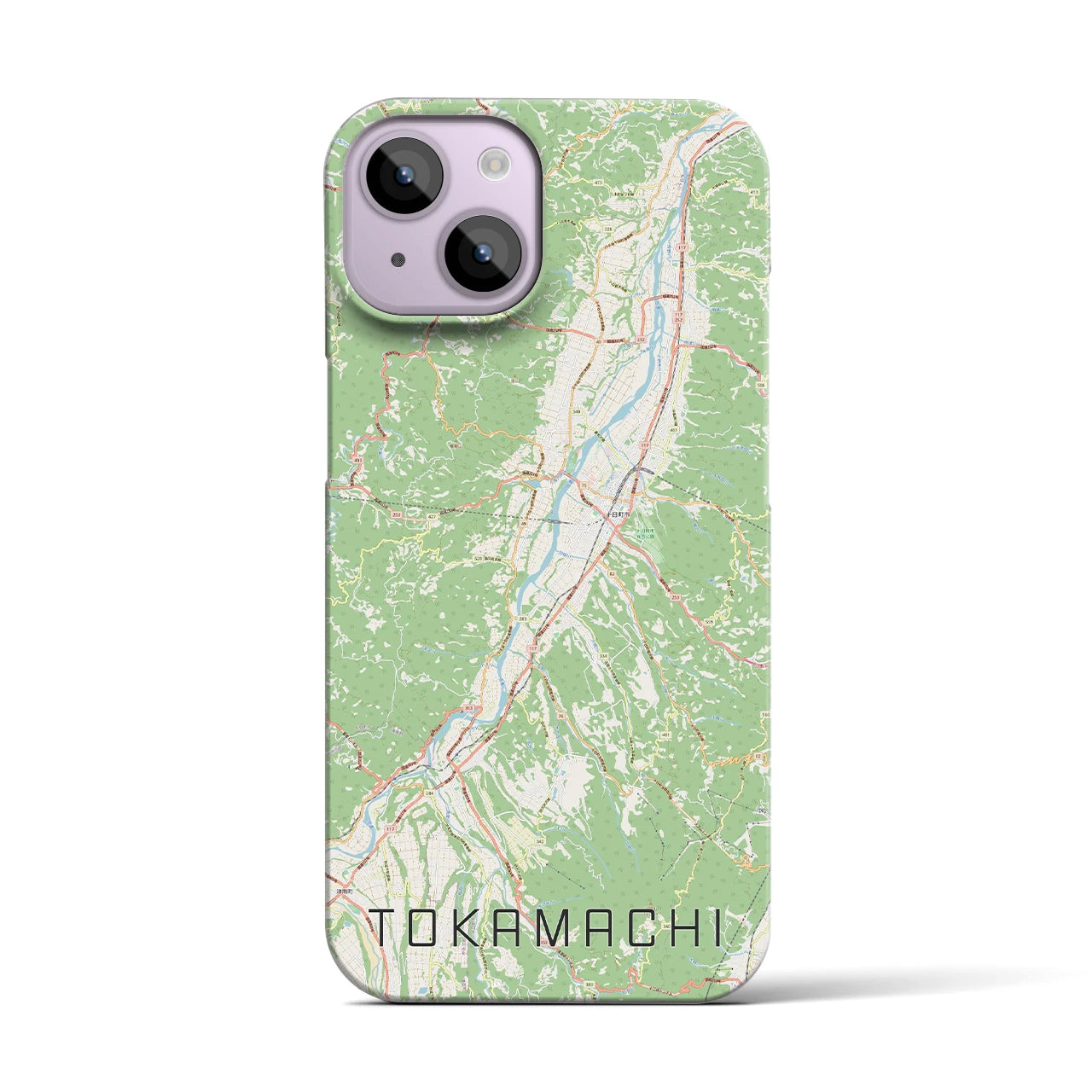 【十日町(新潟県)】地図柄iPhoneケース(バックカバータイプ)