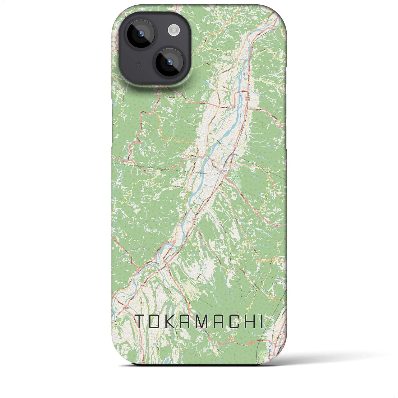 【十日町(新潟県)】地図柄iPhoneケース(バックカバータイプ)