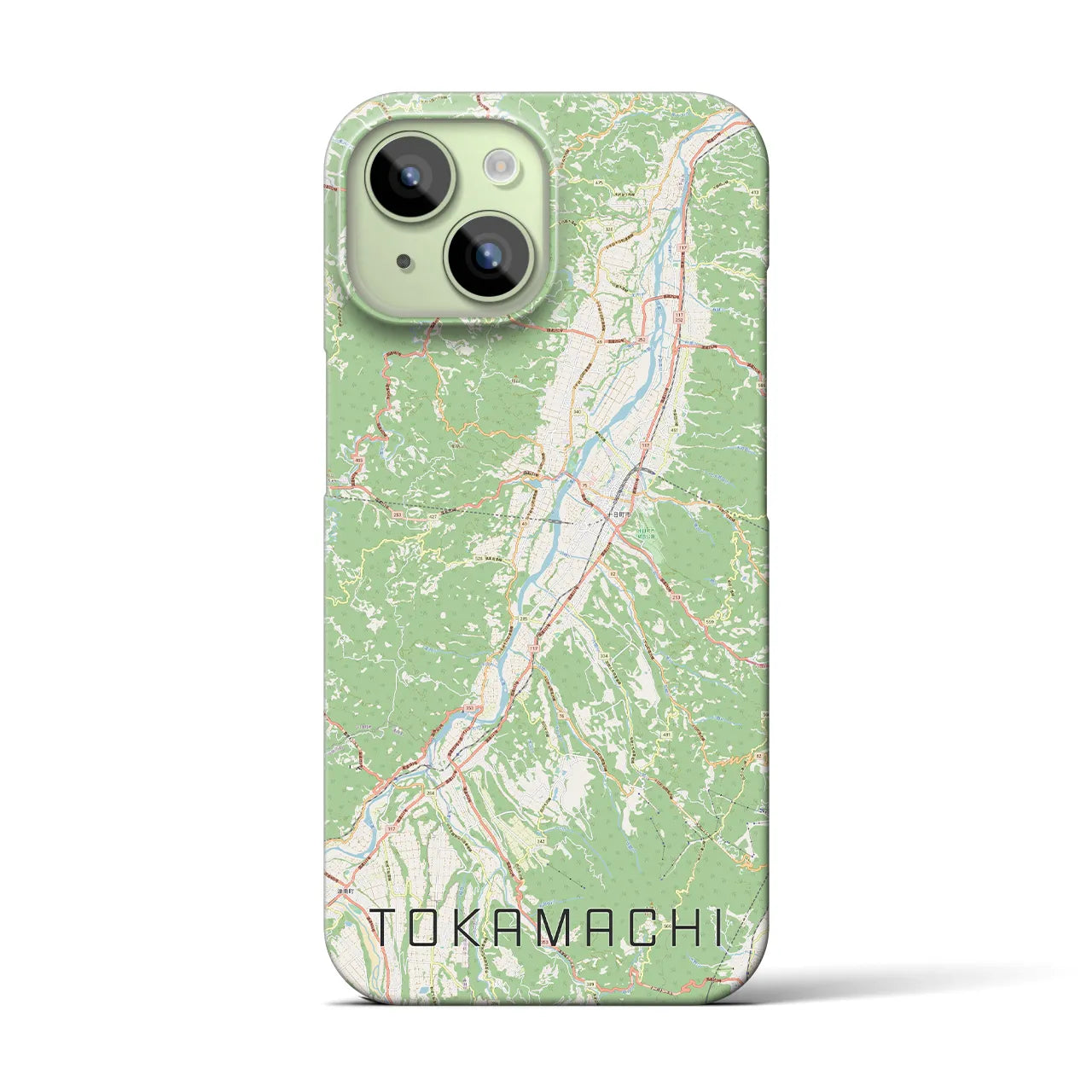 【十日町(新潟県)】地図柄iPhoneケース(バックカバータイプ)