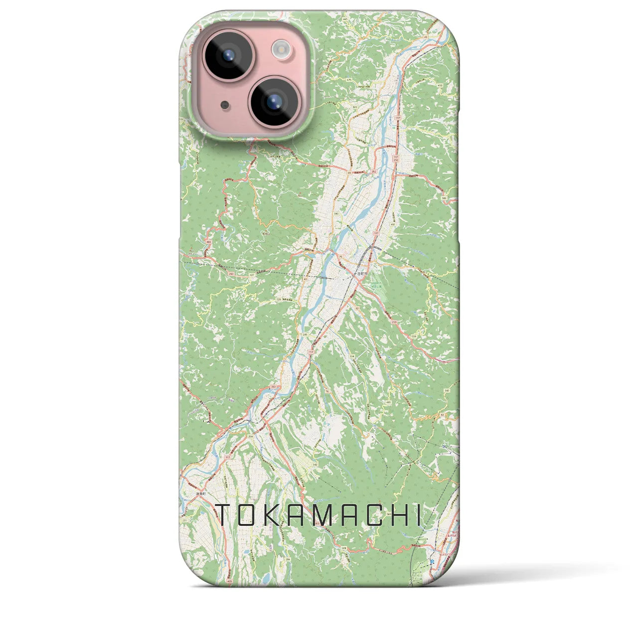 【十日町(新潟県)】地図柄iPhoneケース(バックカバータイプ)