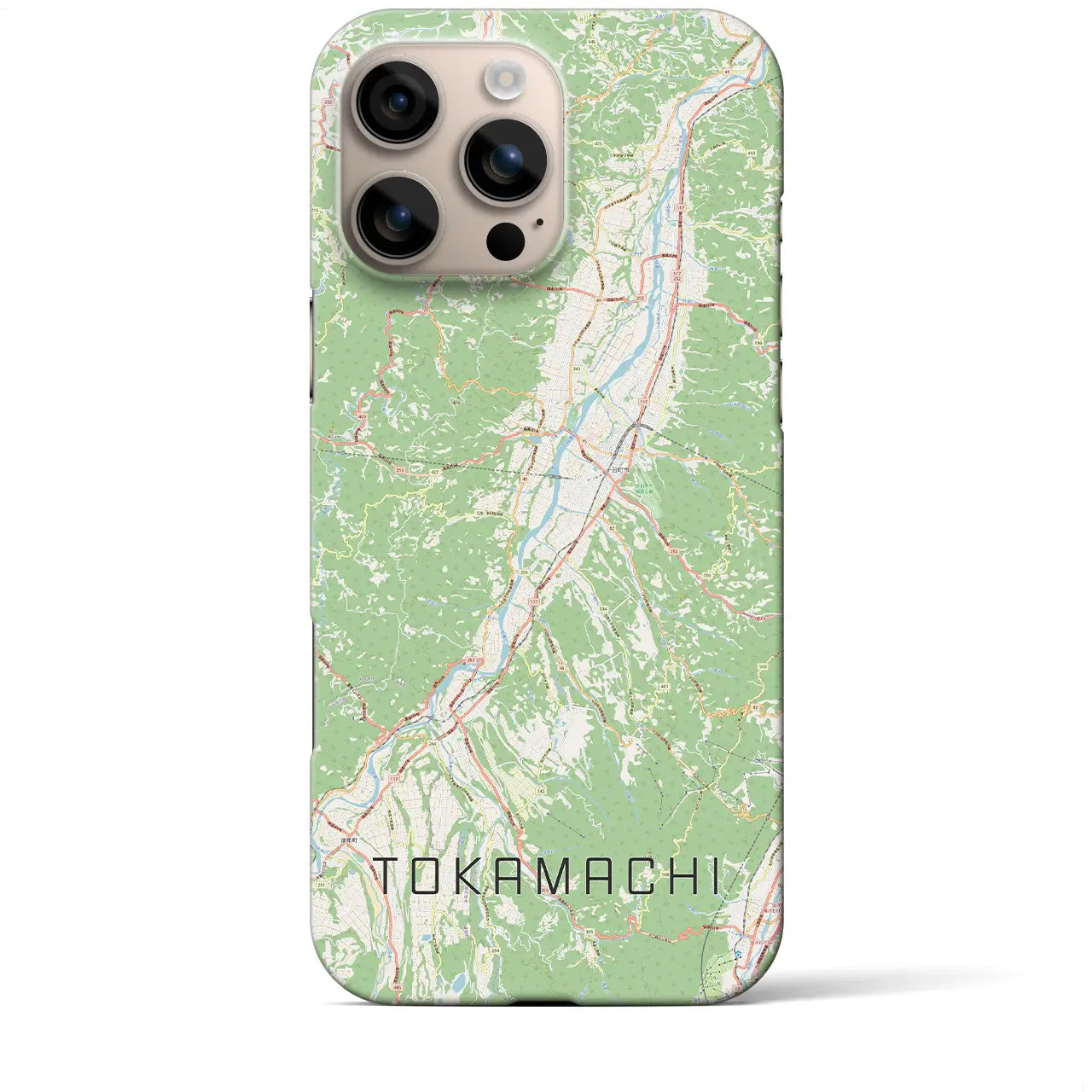 【十日町(新潟県)】地図柄iPhoneケース(バックカバータイプ)