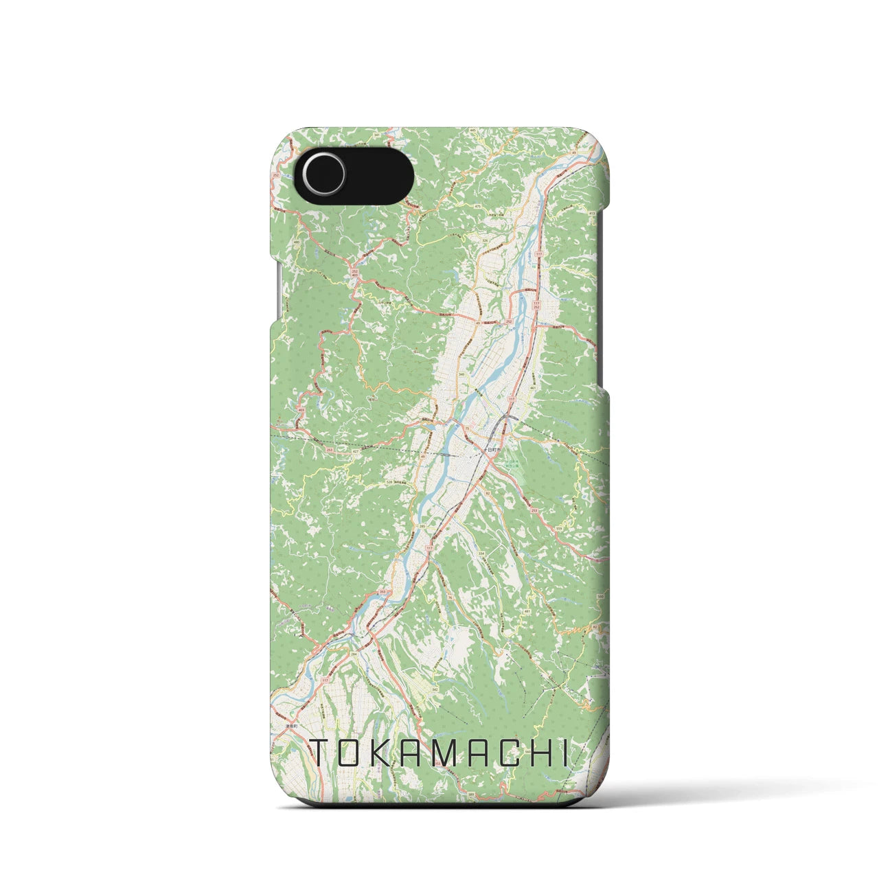 【十日町(新潟県)】地図柄iPhoneケース(バックカバータイプ)