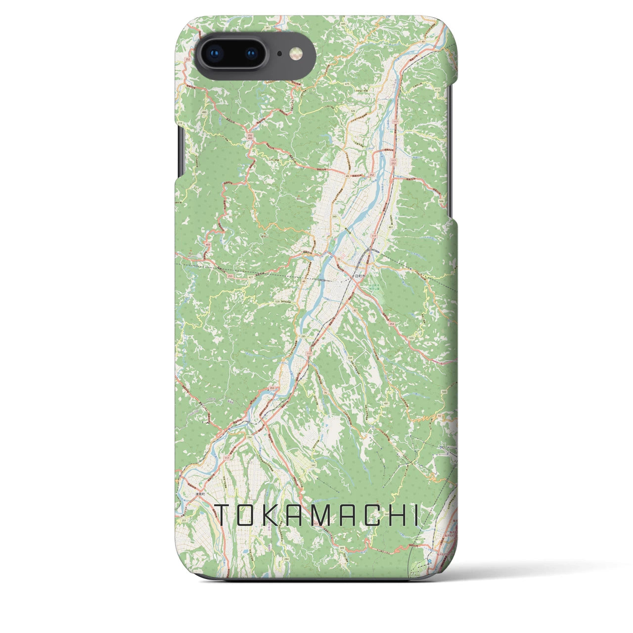 【十日町(新潟県)】地図柄iPhoneケース(バックカバータイプ)