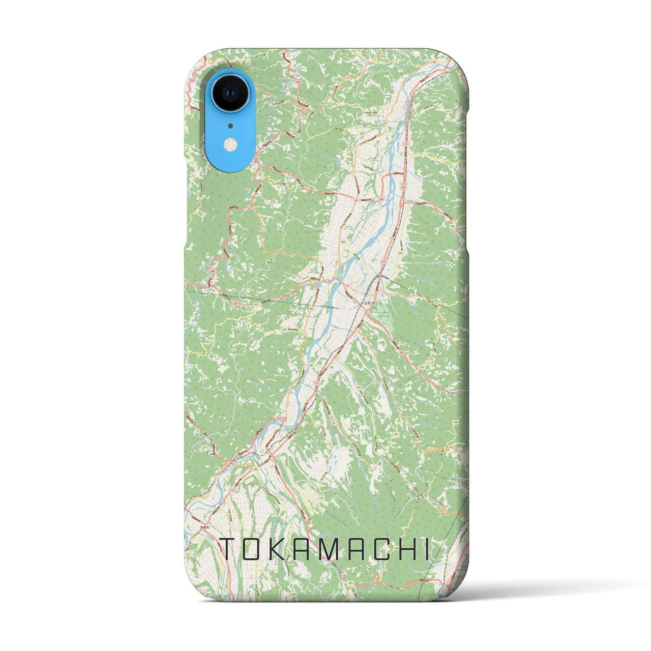 【十日町(新潟県)】地図柄iPhoneケース(バックカバータイプ)